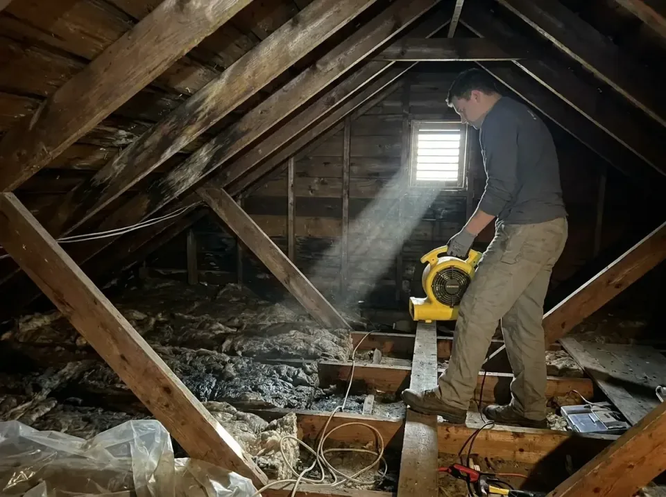 attic-water-damage-drying-proc-007 — frequently asked questions, Emergency Water Extraction & 24/7 Flood Response in College…
